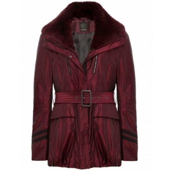 Creenstone Metallic Removable Rabbit Fur Jacket - Picture 1 of 9